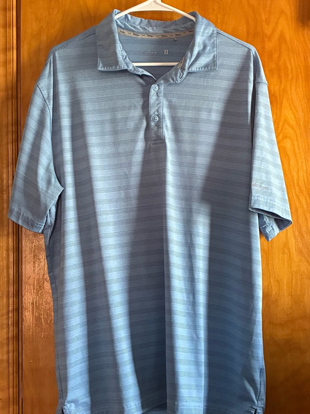 Walter Hagen Light Blue Striped Polo - Size XL